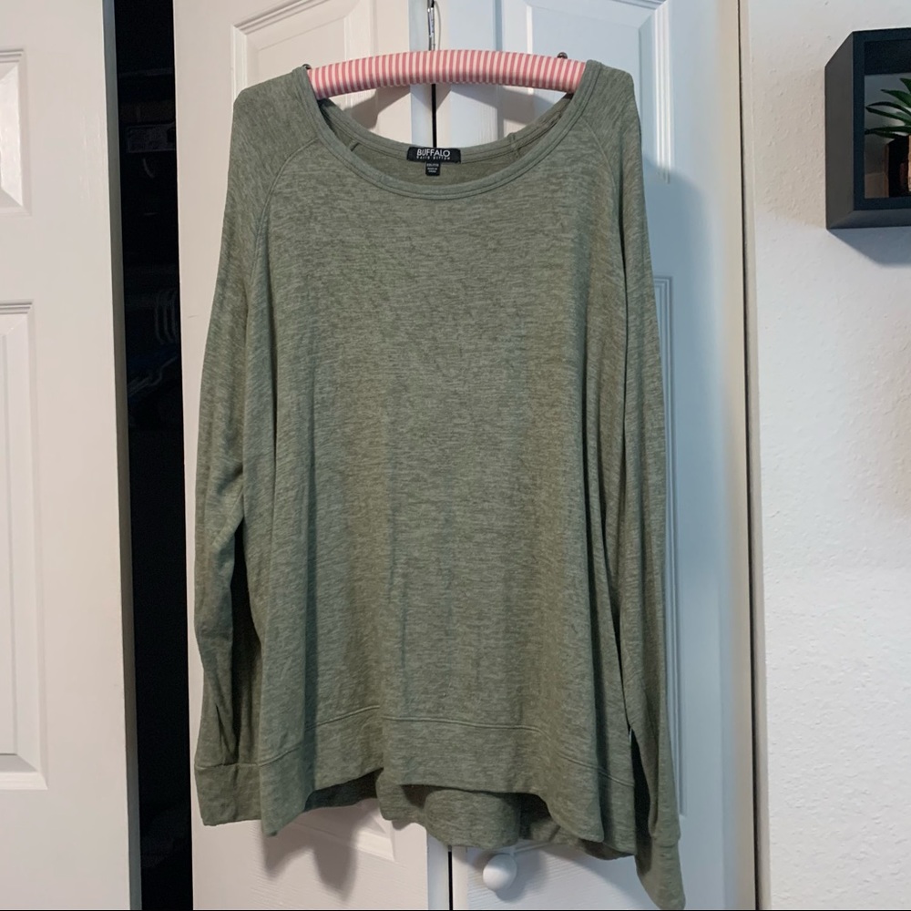 Buffalo David Bitton Green Long Sleeve Shirt
